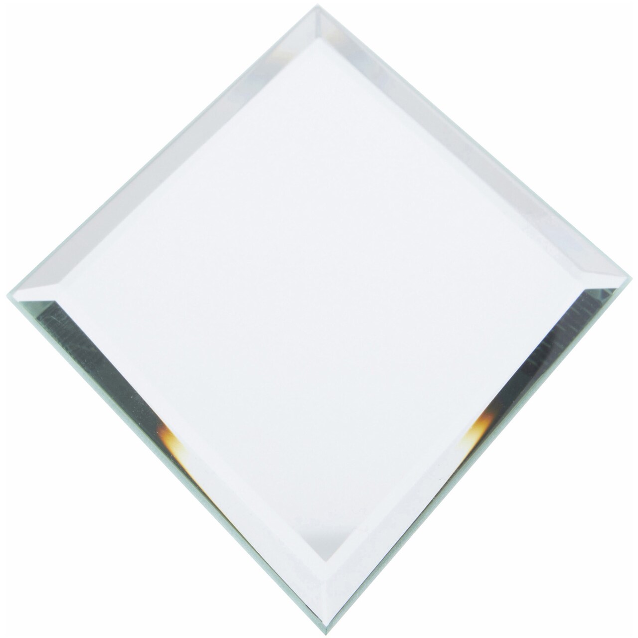 Plymor 4" x 6" Diamond-Shaped, 3mm Thick Beveled Glass Mirror